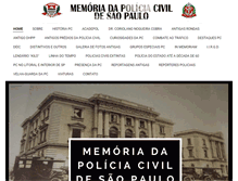 Tablet Screenshot of memoriadapoliciacivildesaopaulo.com